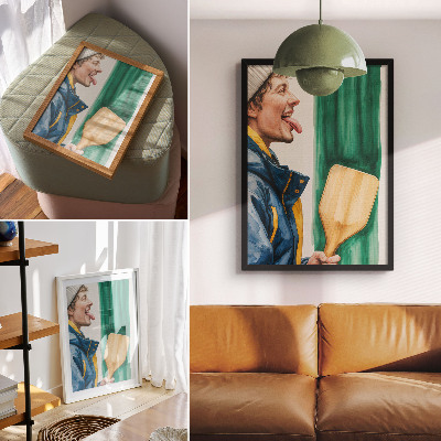 Kunstdruck leinwand Winterspaß