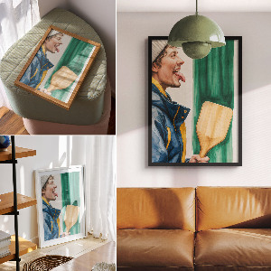 Retro plagát Zimná zábava