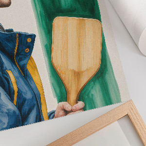 Kunstdruck auf Leinwand mit Wintermotiv