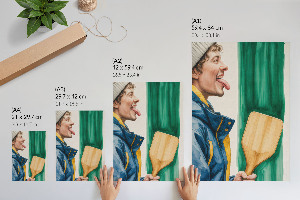 Kunstdruck auf Leinwand mit Wintermotiv