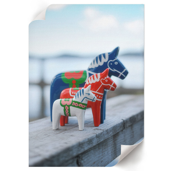 Poster na stenu Farebné kone