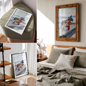 Bunte Pferde als Poster