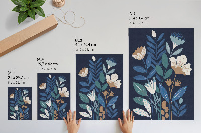 Poster leinwand Blüten und Blätter