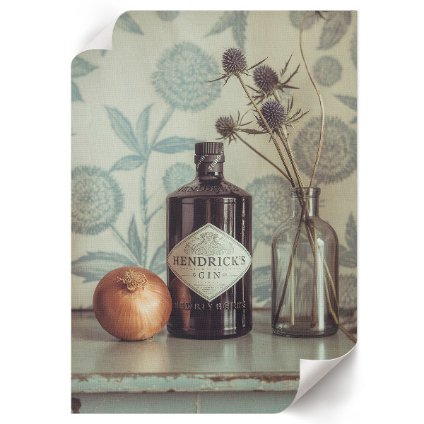 Wandposter mit Vintage-Gin-Motiv