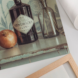 Wandposter mit Vintage-Gin-Motiv
