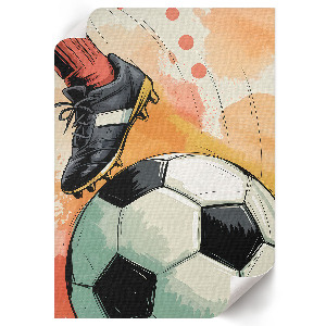 Kunstdruck auf Leinwand mit Fußballmotiv