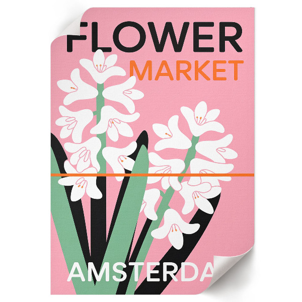 Poster Kunstdruck mit Blumenmotiv