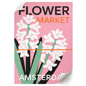 Poster Kunstdruck mit Blumenmotiv
