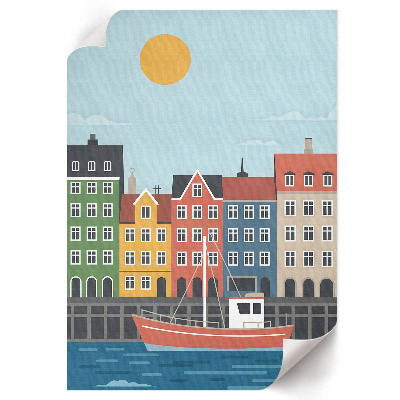 Kunstdruck poster Hafenstadt