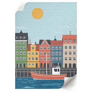 Kunstdruck Poster mit Motiv „Hafenstadt”