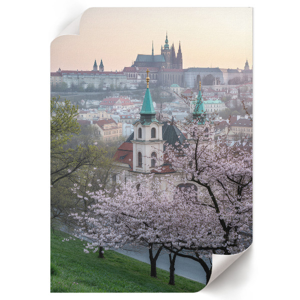 Kunstdruck auf Leinwand mit Motiv "Frühlingsstadt"