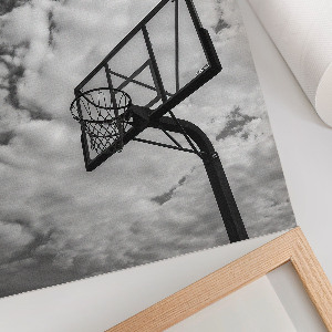 Retro-Poster mit Basketball-Motiv
