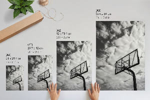Retro-Poster mit Basketball-Motiv