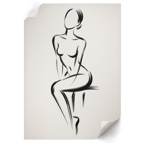 Poster auf Leinwand mit dezenter Silhouette