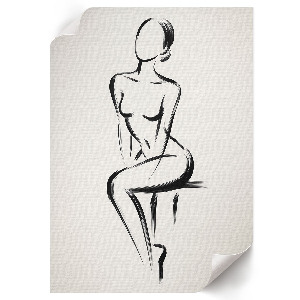 Poster auf Leinwand mit dezenter Silhouette