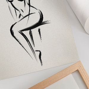 Poster auf Leinwand mit dezenter Silhouette