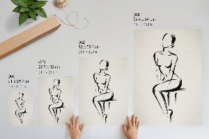 Poster auf Leinwand mit dezenter Silhouette