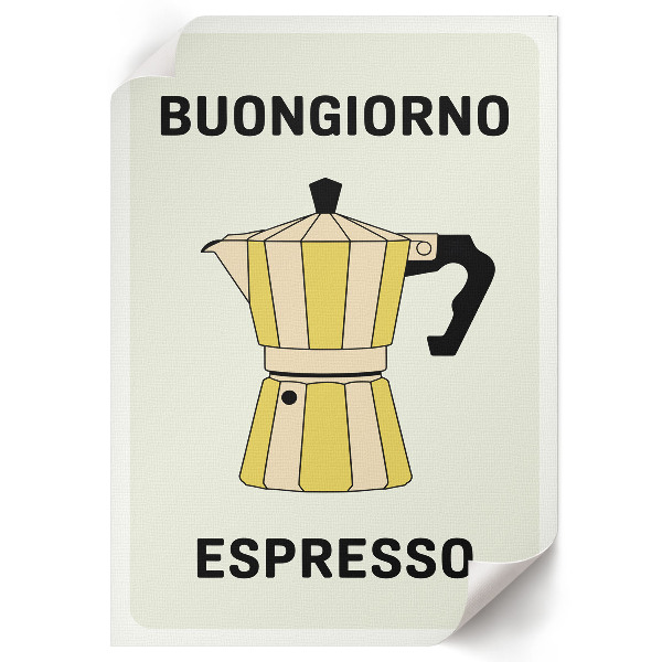 Bilderposter mit italienischem Kaffee-Motiv