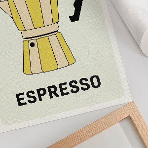 Bilderposter mit italienischem Kaffee-Motiv