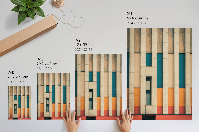 Poster kunstdruck Farbenfrohe Architektur