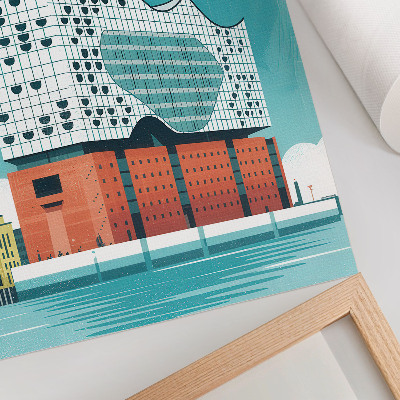 Wand poster Hamburg-Illustration