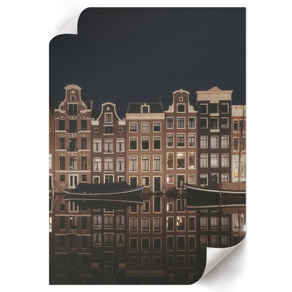 Poster auf Leinwand mit Motiv "Stadtkanal"