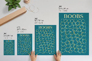 Poster Kunstdruck mit Brustformen