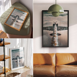 Kunstdruck auf Leinwand mit Luftfahrtmotiv