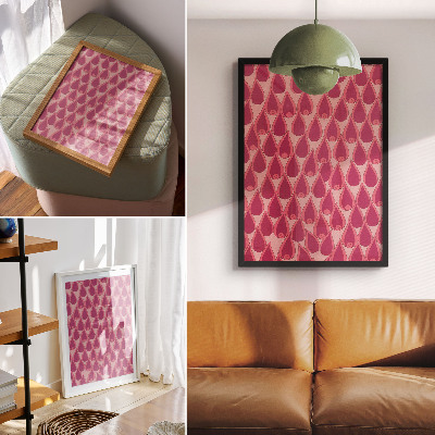Poster auf leinwand Rosa Tropfen