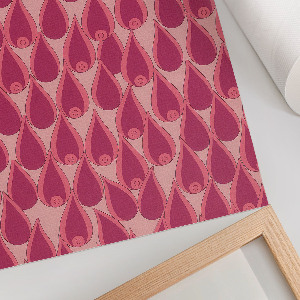Poster auf Leinwand mit rosa Tropfenmotiven