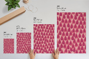 Poster auf Leinwand mit rosa Tropfenmotiven