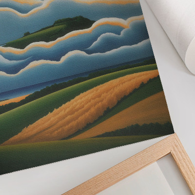 Retro poster Pastellfarbene Landschaft