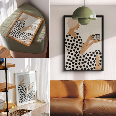 Poster kunstdruck Stilvolle Frau