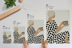 Poster Kunstdruck mit Motiv einer stilvollen Frau