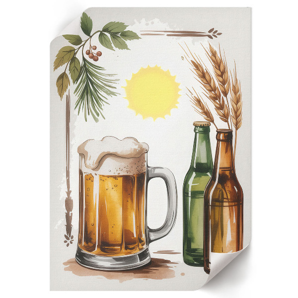 Kunstdruck auf Leinwand mit Biermotiv