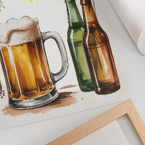 Kunstdruck auf Leinwand mit Biermotiv