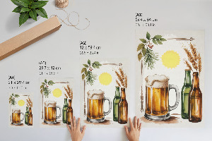 Kunstdruck auf Leinwand mit Biermotiv