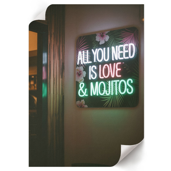 Plagát do obývačky Neónové Mojito
