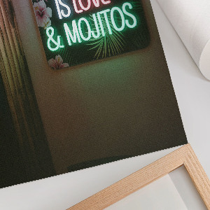 Plagát do obývačky Neónové Mojito