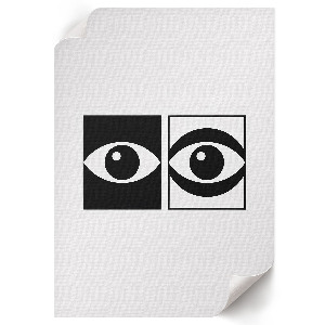 Poster auf Leinwand mit kontrastierenden Augen