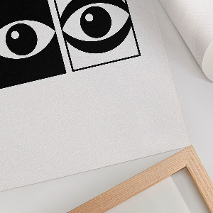 Poster auf Leinwand mit kontrastierenden Augen
