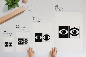 Poster auf Leinwand mit kontrastierenden Augen