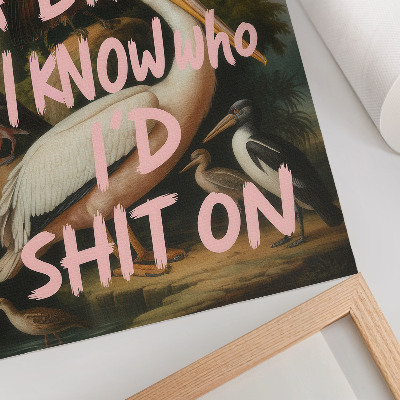 Poster leinwand Vögel mit einer Inschrift