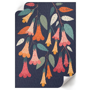 Poster-Kunstdruck mit Blumenmuster