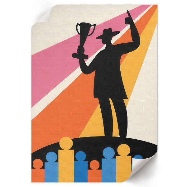 Wandposter mit Siegesillustration