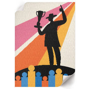 Wandposter mit Siegesillustration