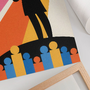 Wandposter mit Siegesillustration