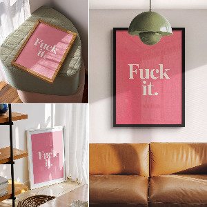 Poster na stenu Do čerta s tým.