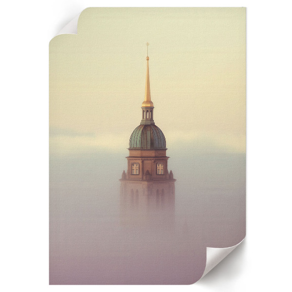 Kunstdruck auf Leinwand mit Motiv ‚Nebelturm‘
