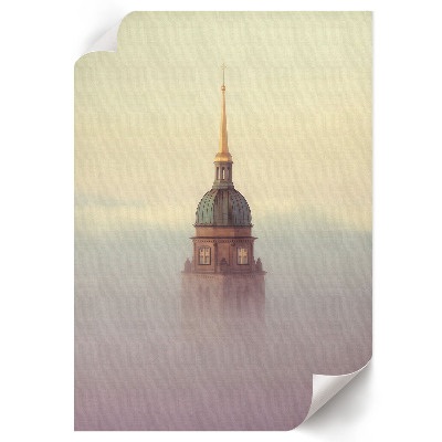 Kunstdruck leinwand Nebelturm